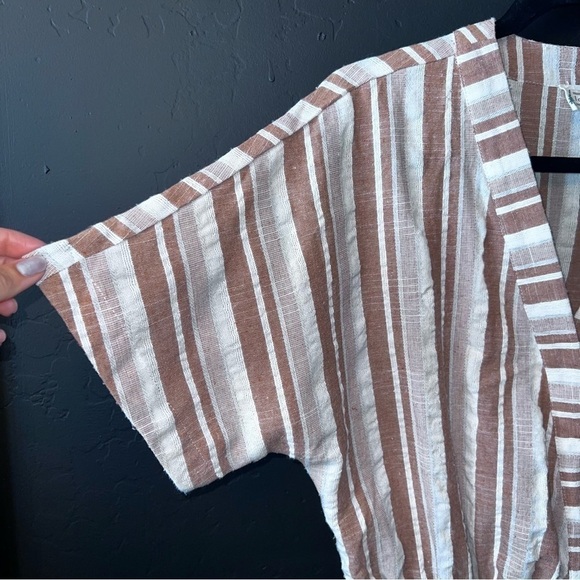 Love riche women’s romper Color: Brown/white striped Size: S 100% Cotton l - Picture 6 of 9